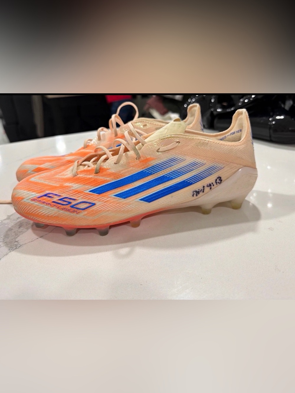 adidas F50 Sparkfusion Soccer Cleats Beige Women's US 8.5 Medium (B,M)